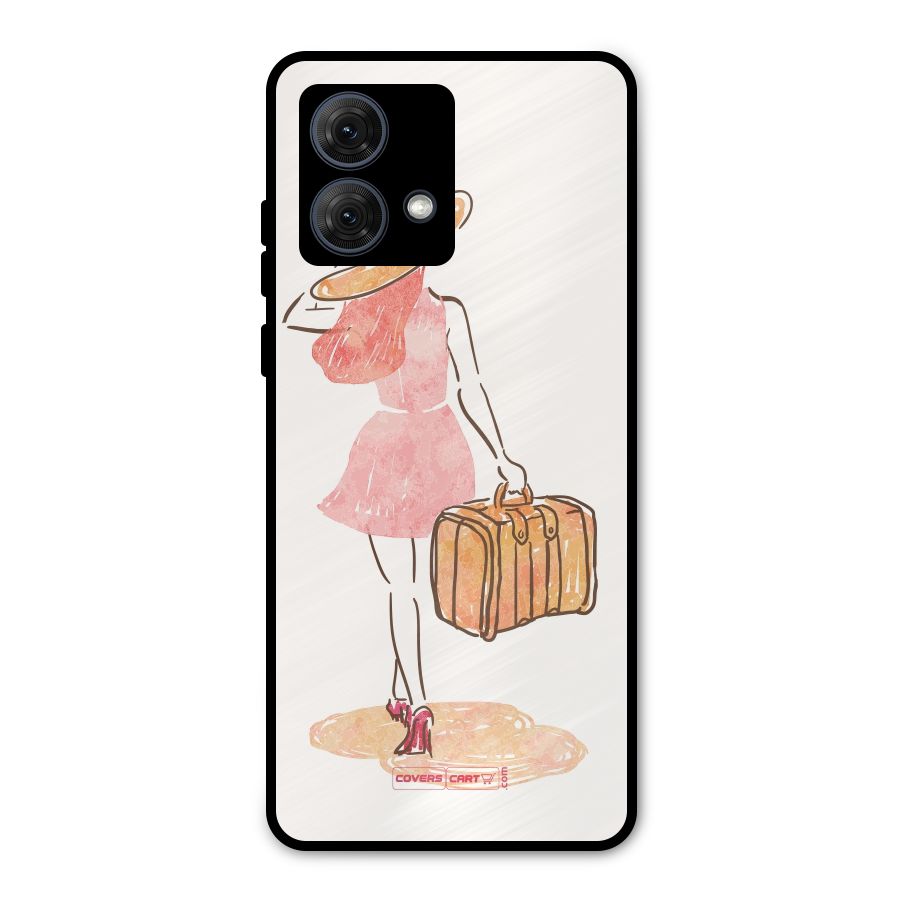 Travel Girl Metal Back Case for Moto G84