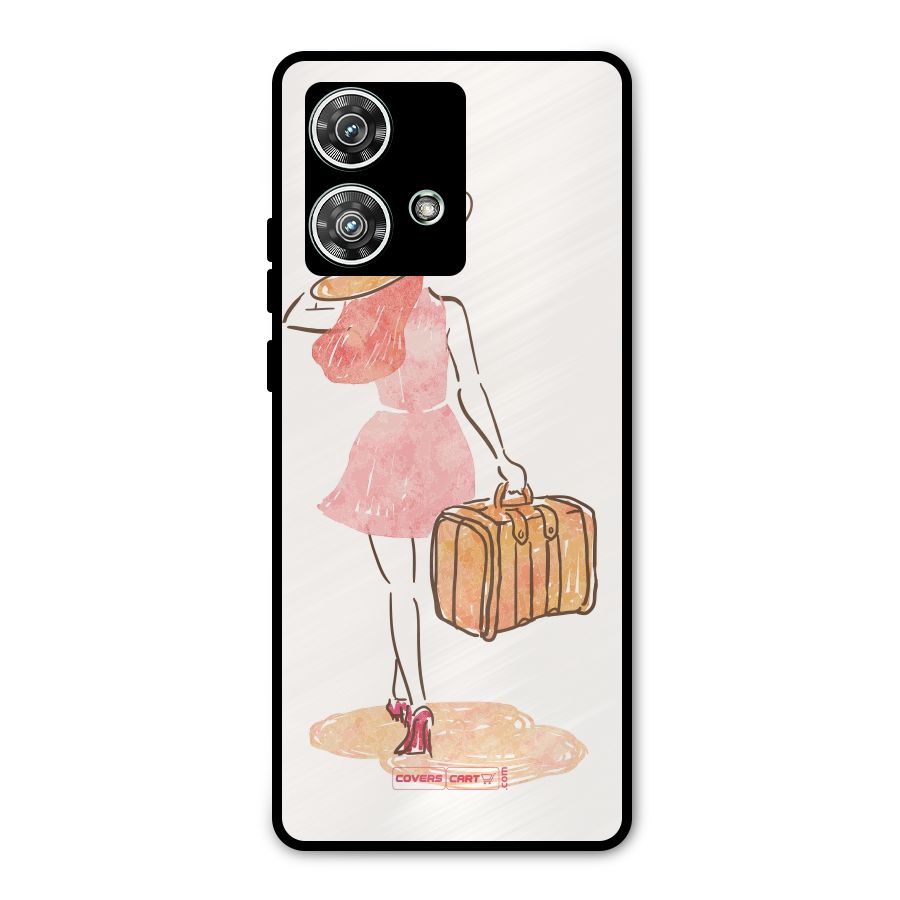 Travel Girl Metal Back Case for Motorola Edge 40 Neo
