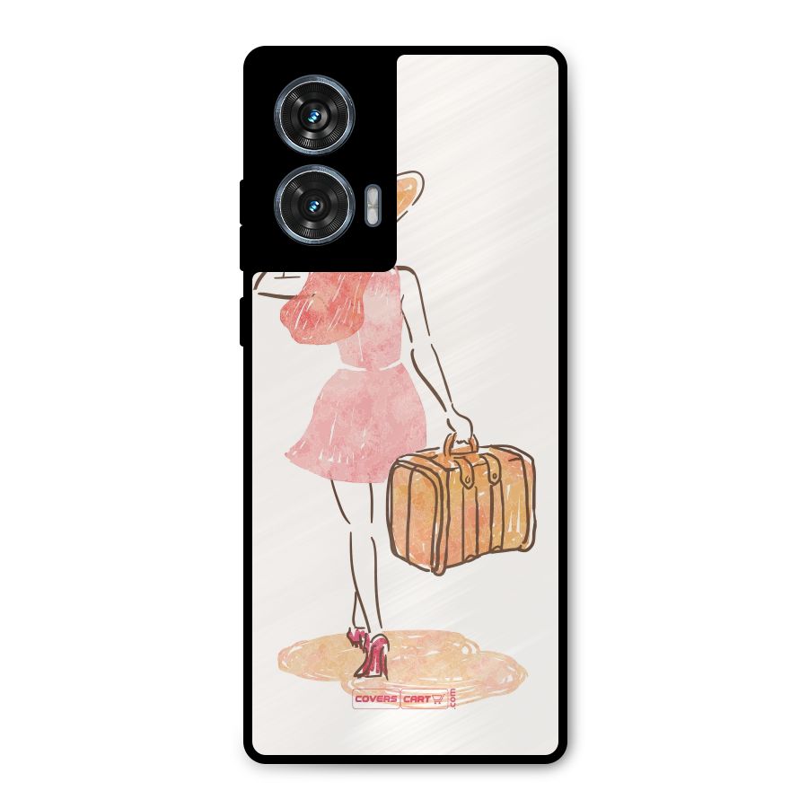 Travel Girl Metal Back Case for Motorola Edge 50 Fusion
