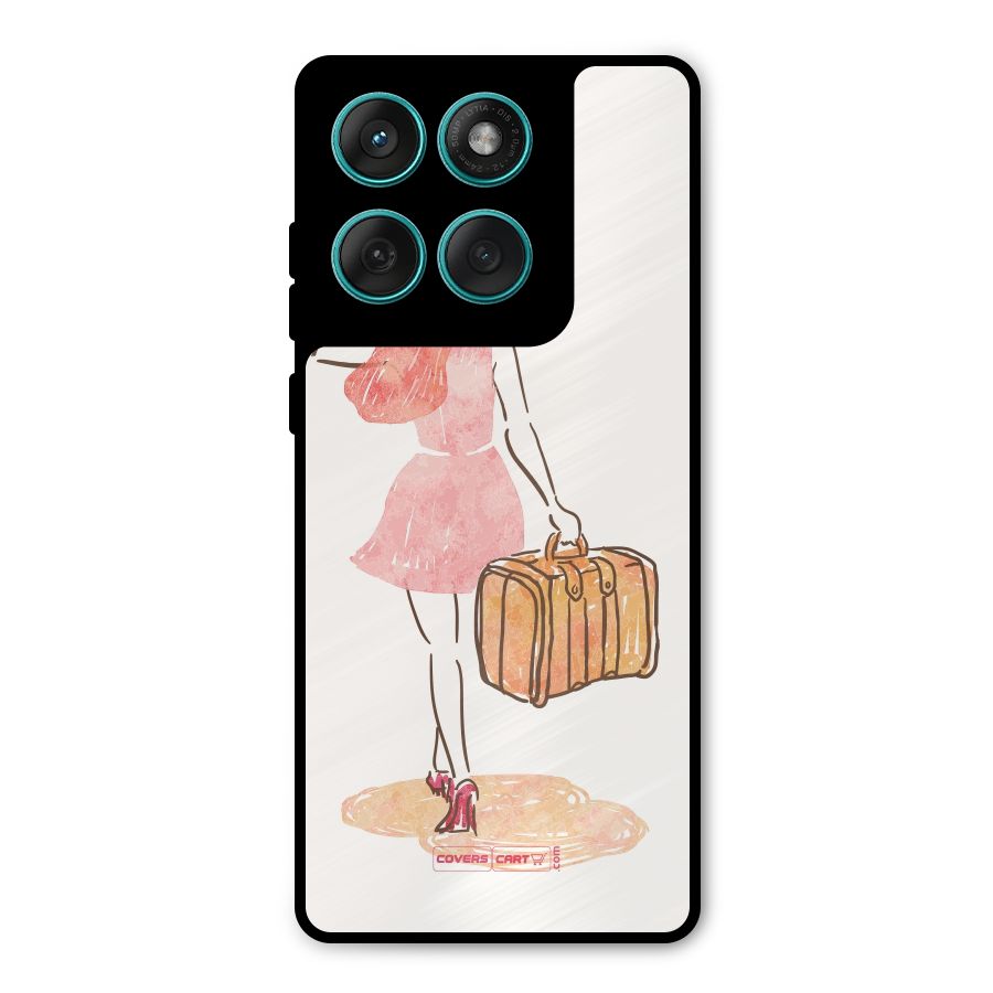 Travel Girl Metal Back Case for Motorola Edge 60