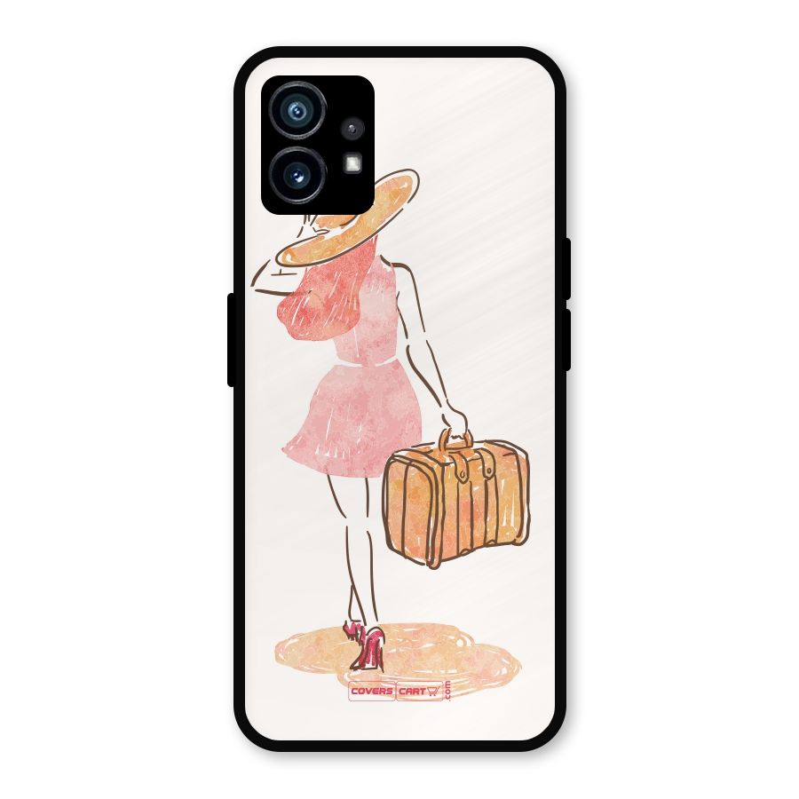 Travel Girl Metal Back Case for Nothing Phone 1