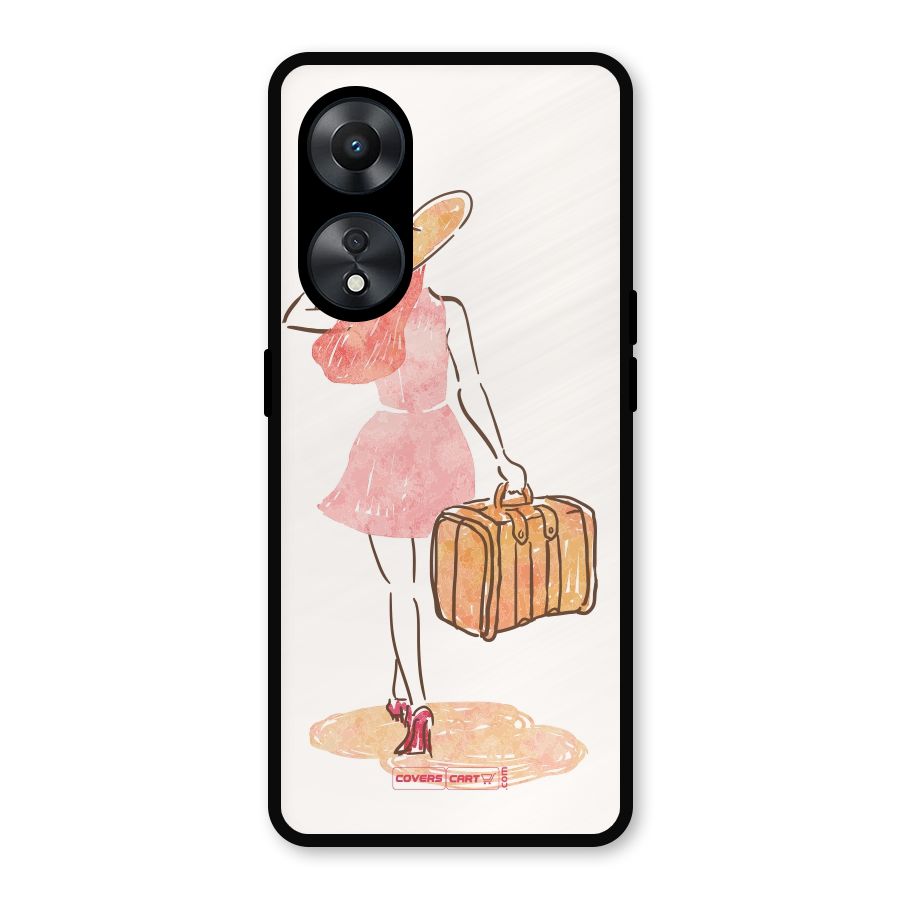 Travel Girl Metal Back Case for Oppo A78