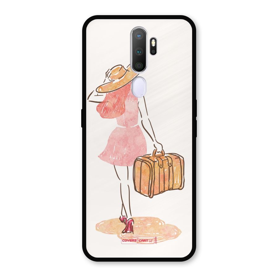 Travel Girl Metal Back Case for Oppo A9 (2020)
