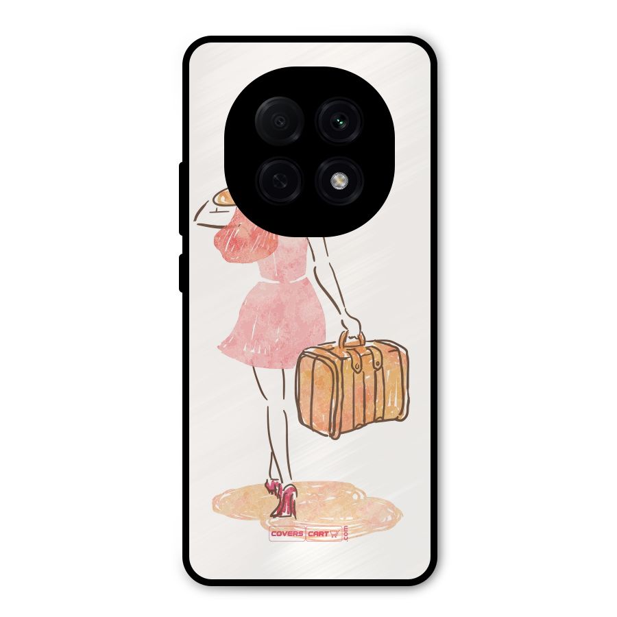 Travel Girl Metal Back Case for Oppo F29 Pro