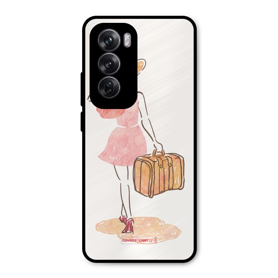 Travel Girl Metal Back Case for Oppo Reno12 Pro