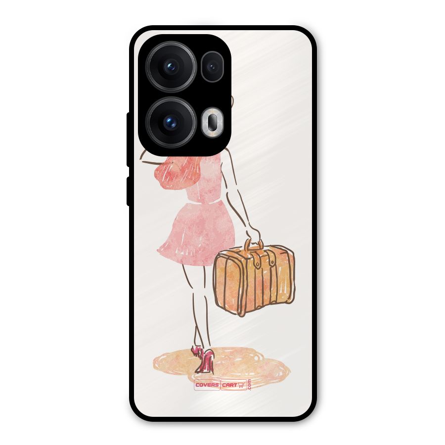 Travel Girl Metal Back Case for Oppo Reno13 Pro