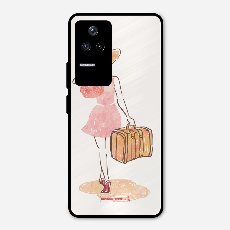 Travel Girl Metal Back Case for Poco F4 5G