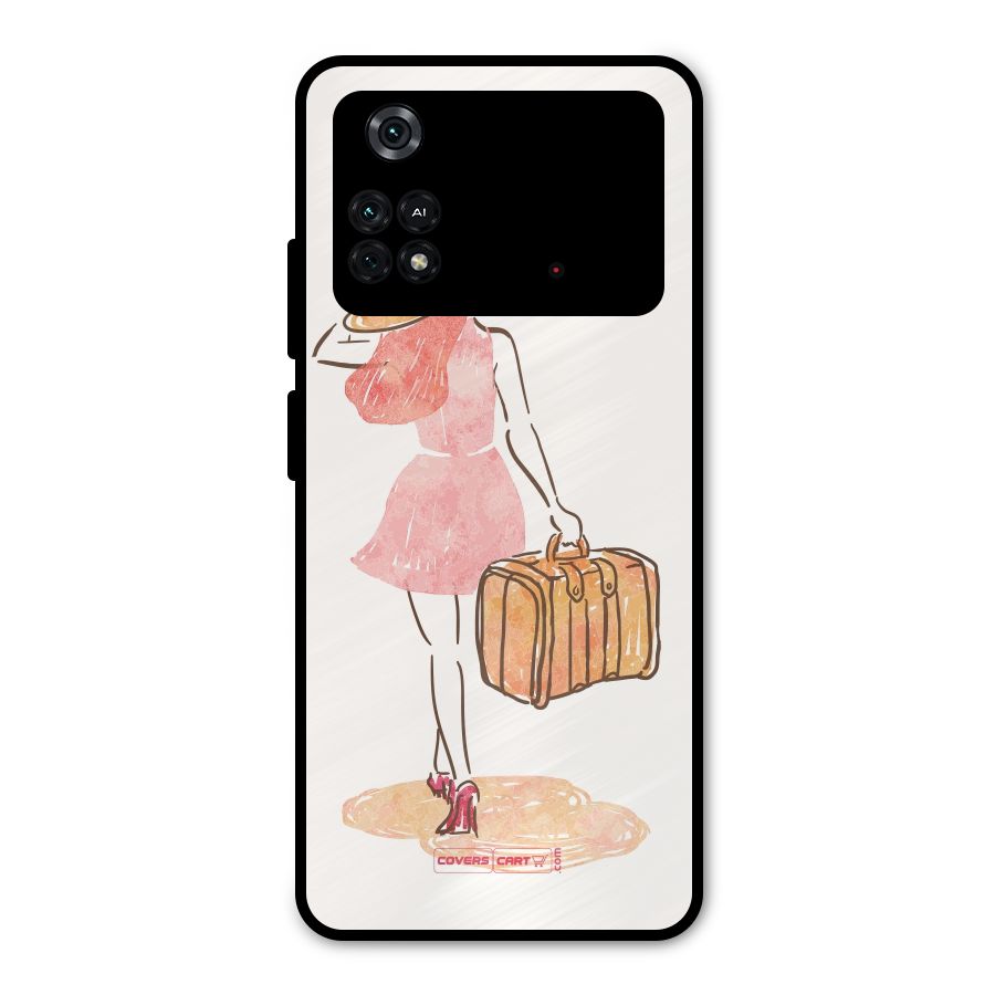 Travel Girl Metal Back Case for Poco M4 Pro 4G