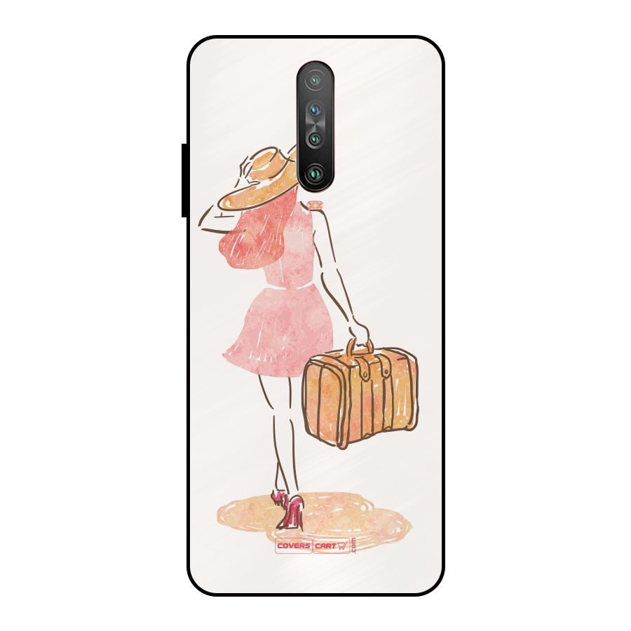 Travel Girl Metal Back Case for Poco X2
