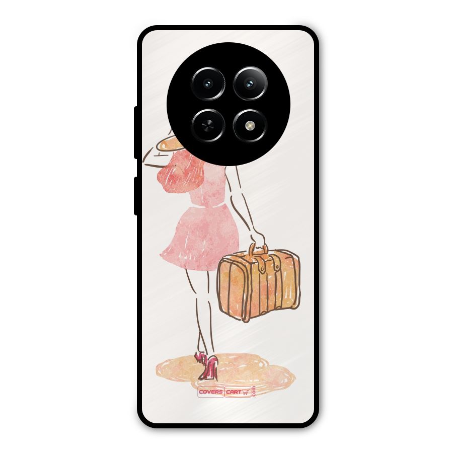 Travel Girl Metal Back Case for Realme 12 5G