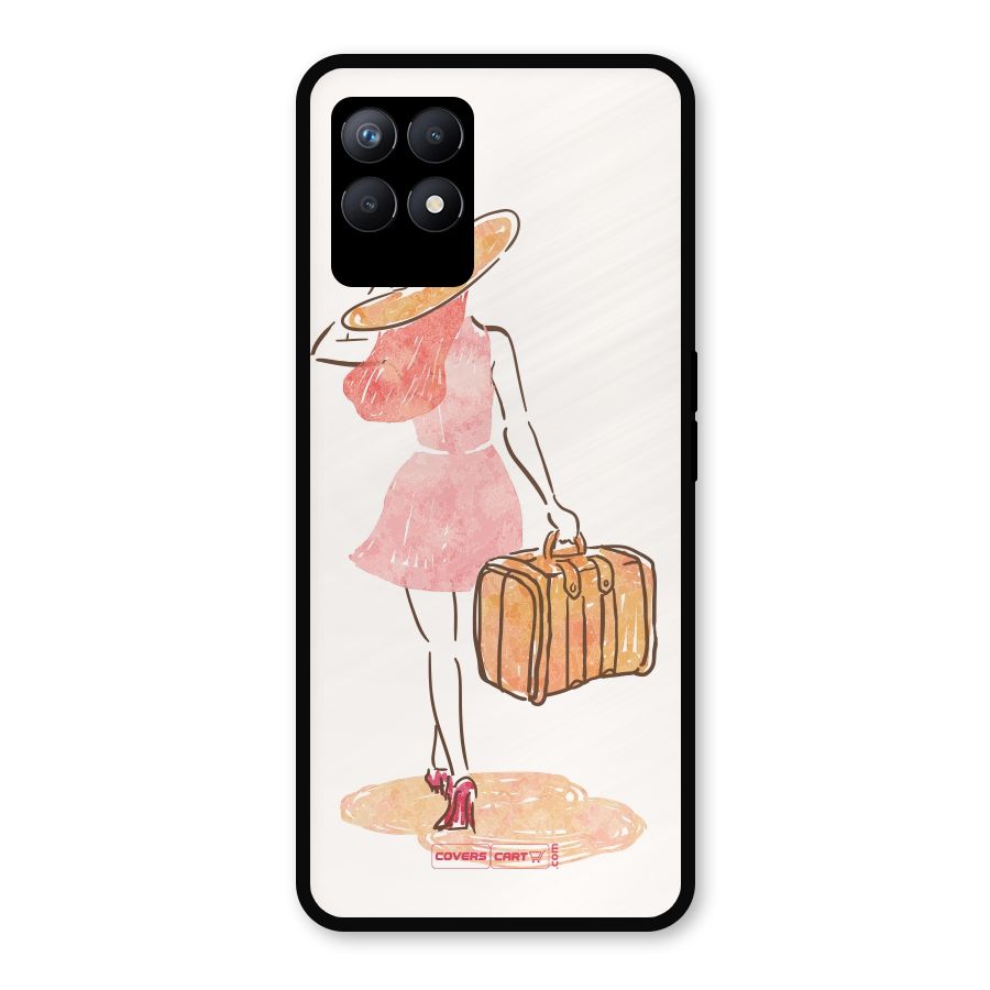 Travel Girl Metal Back Case for Realme Narzo 50