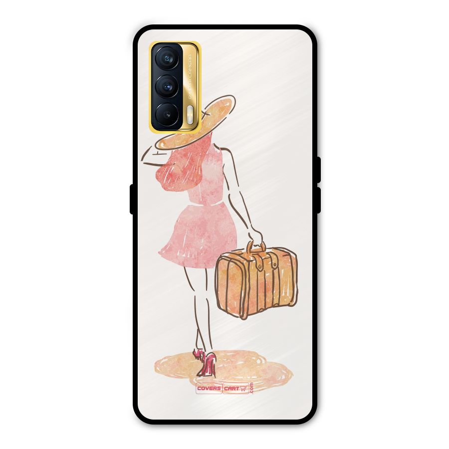 Travel Girl Metal Back Case for Realme X7
