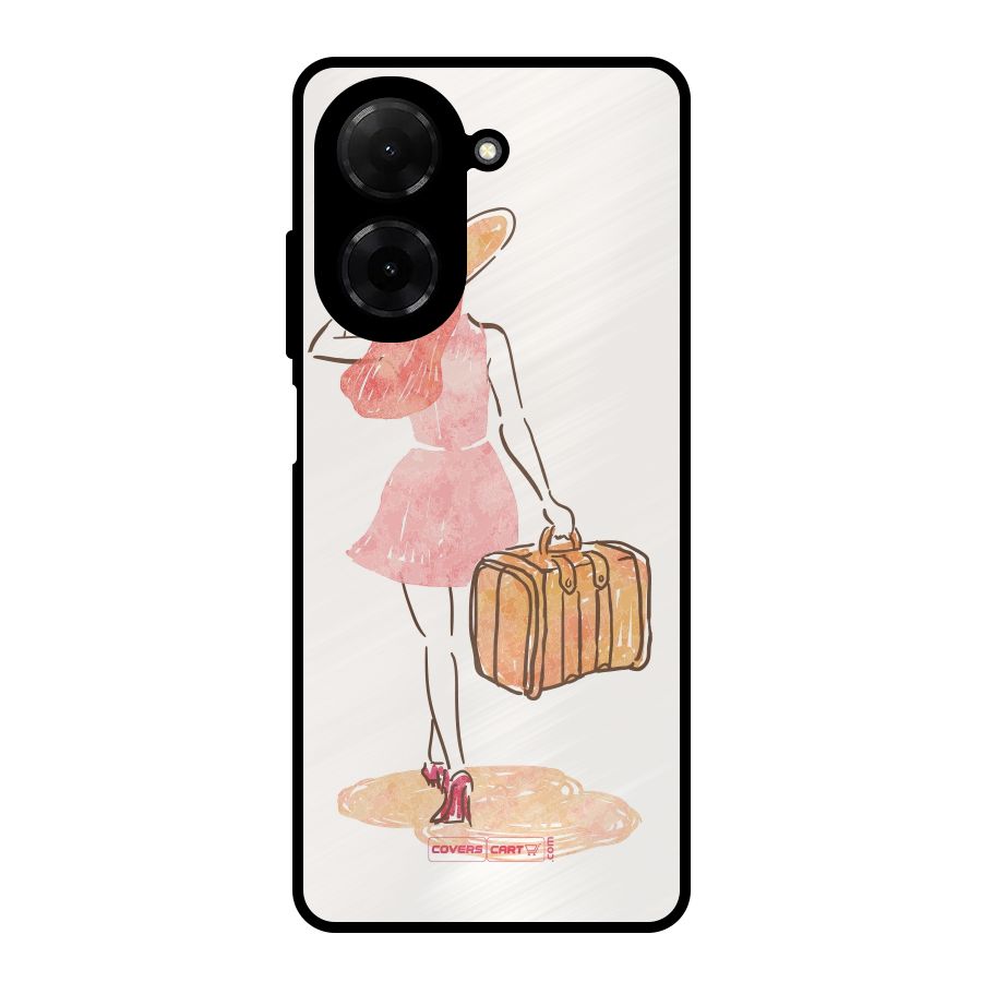 Travel Girl Metal Back Case for Redmi A5 4G