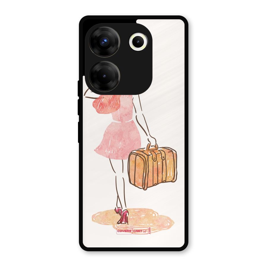 Travel Girl Metal Back Case for Tecno Camon 20
