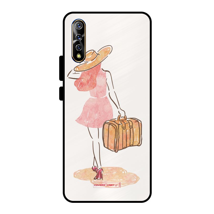 Travel Girl Metal Back Case for Vivo S1