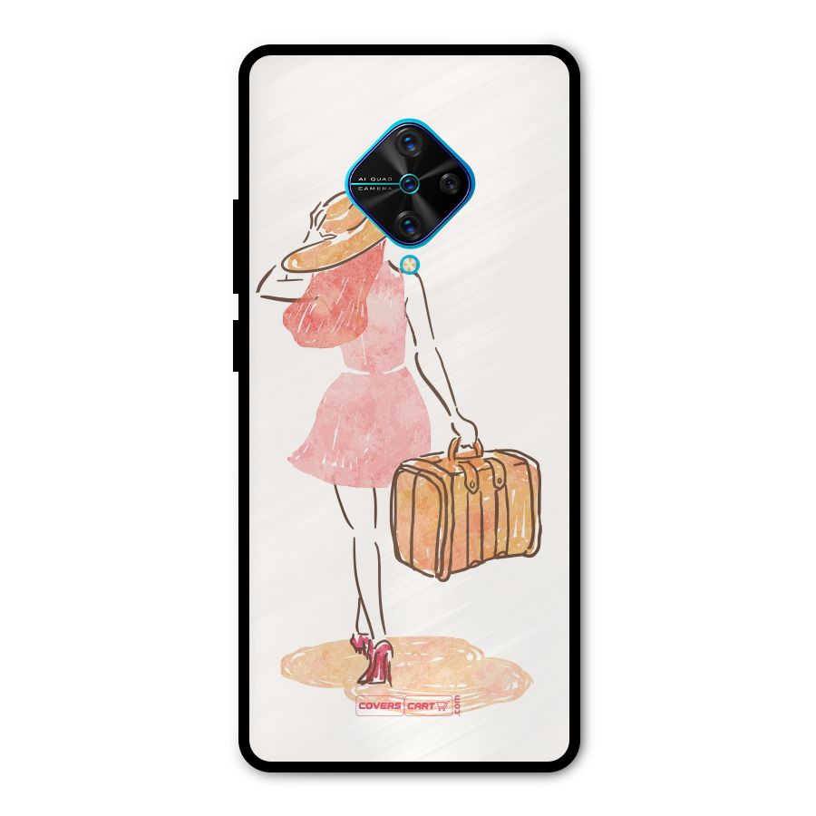 Travel Girl Metal Back Case for Vivo S1 Pro