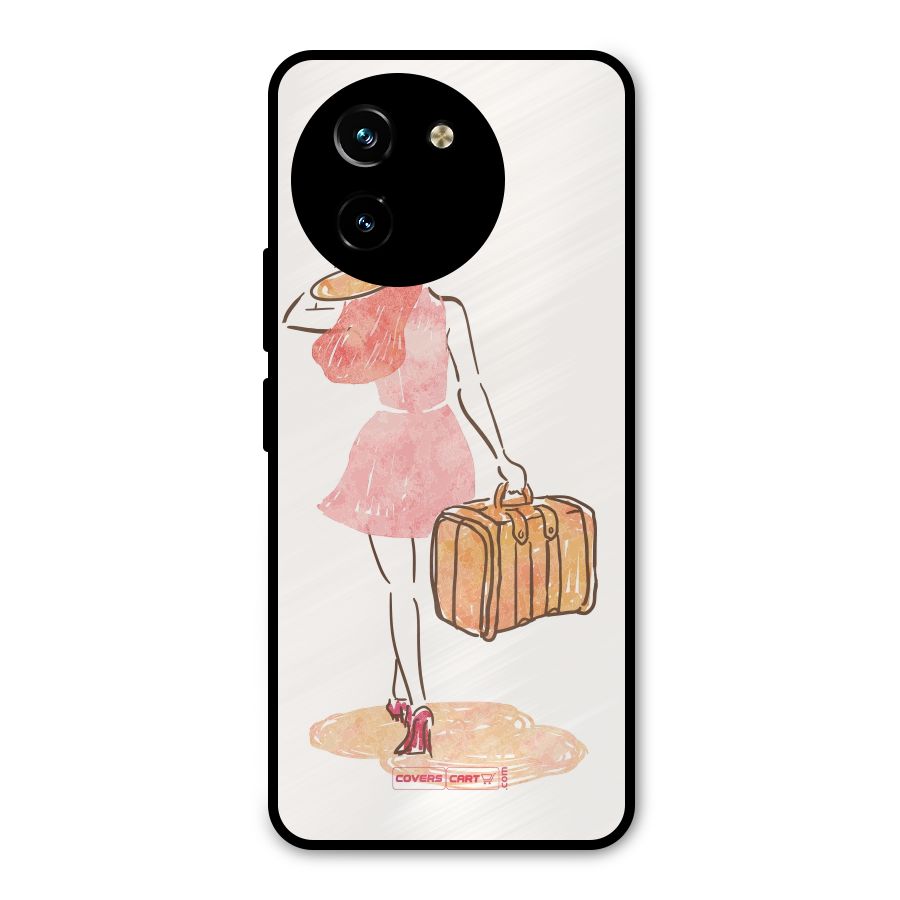 Travel Girl Metal Back Case for Vivo T3x