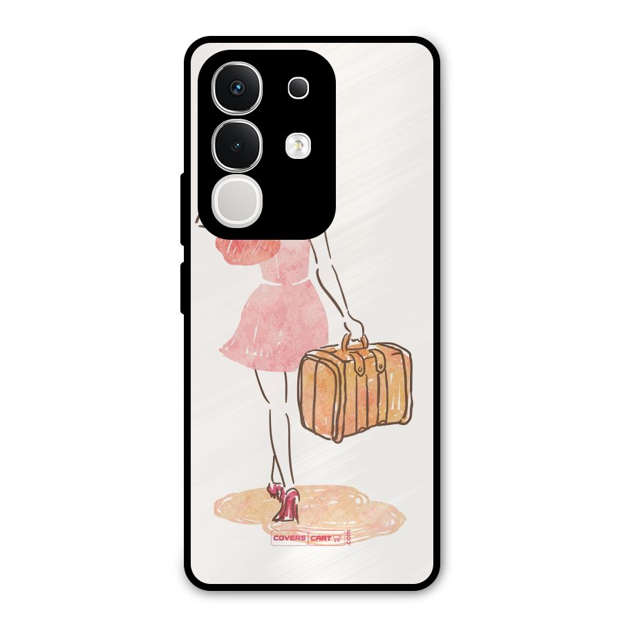 Travel Girl Metal Back Case for Vivo T4x