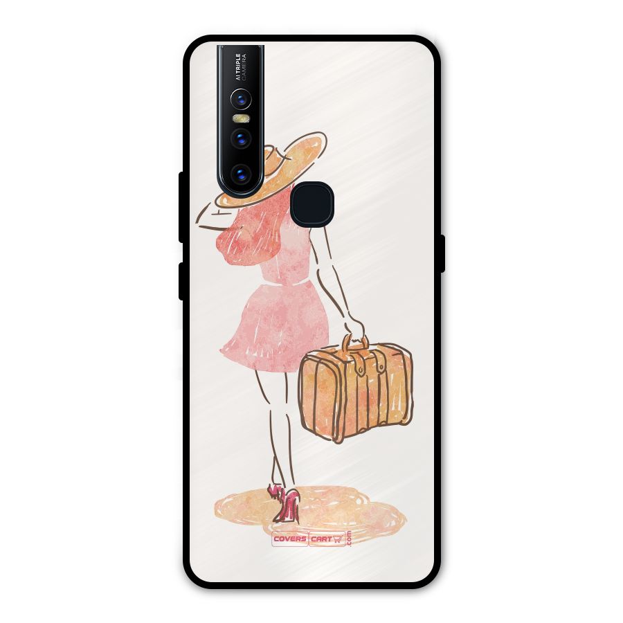 Travel Girl Metal Back Case for Vivo V15