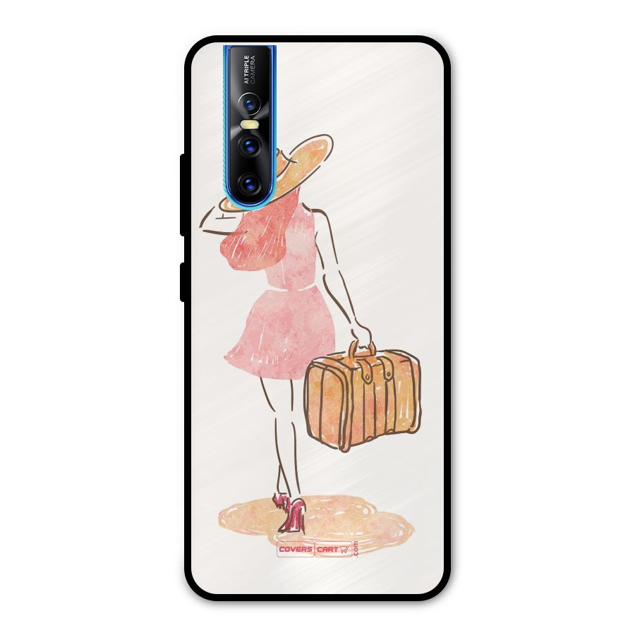 Travel Girl Metal Back Case for Vivo V15 Pro