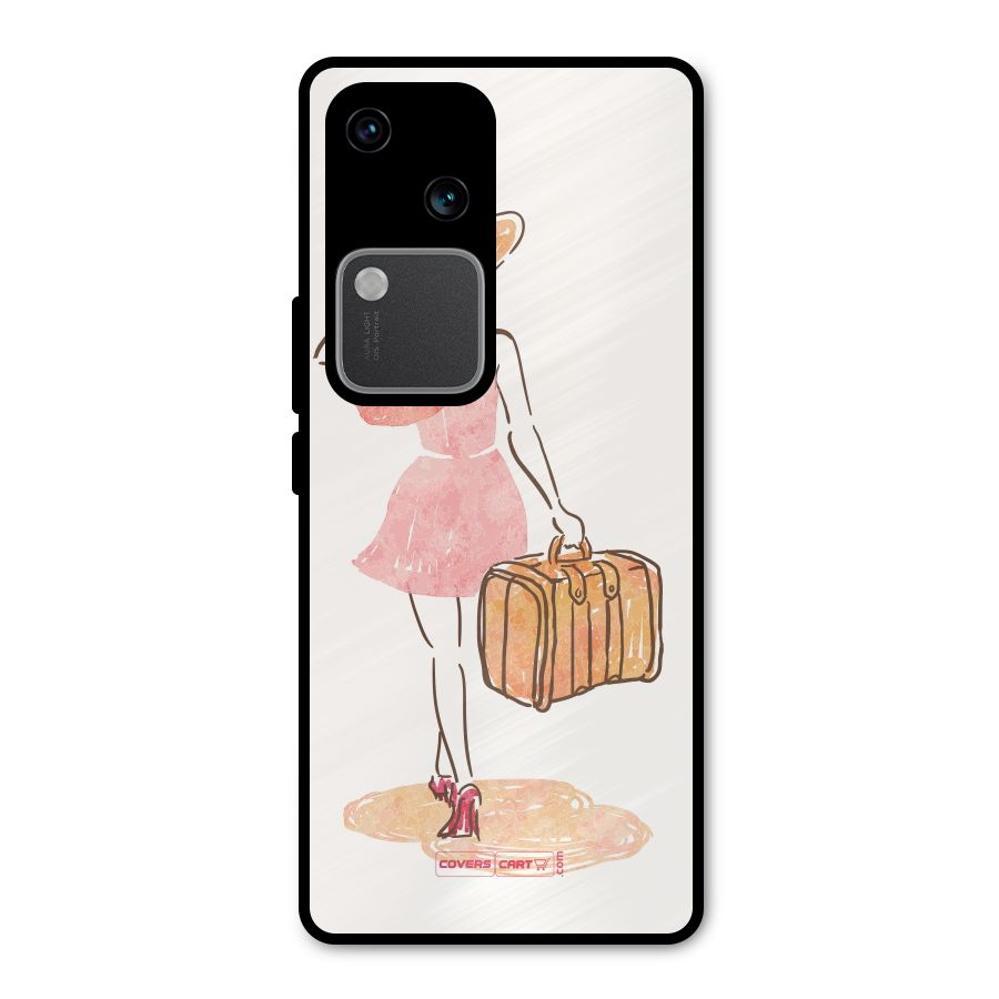 Travel Girl Metal Back Case for Vivo V30