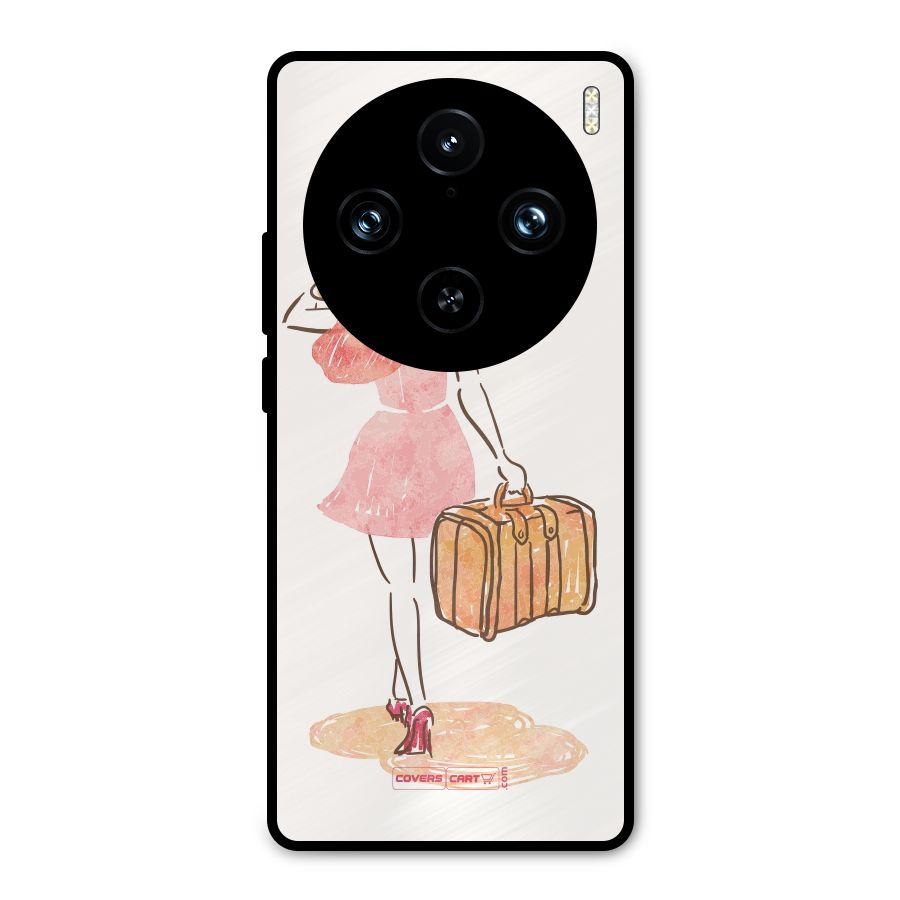 Travel Girl Metal Back Case for Vivo X100 Pro