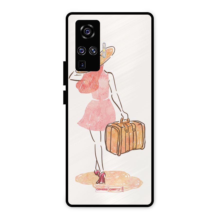 Travel Girl Metal Back Case for Vivo X50 Pro