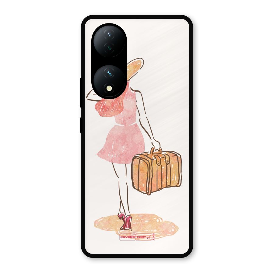 Travel Girl Metal Back Case for Vivo Y100a