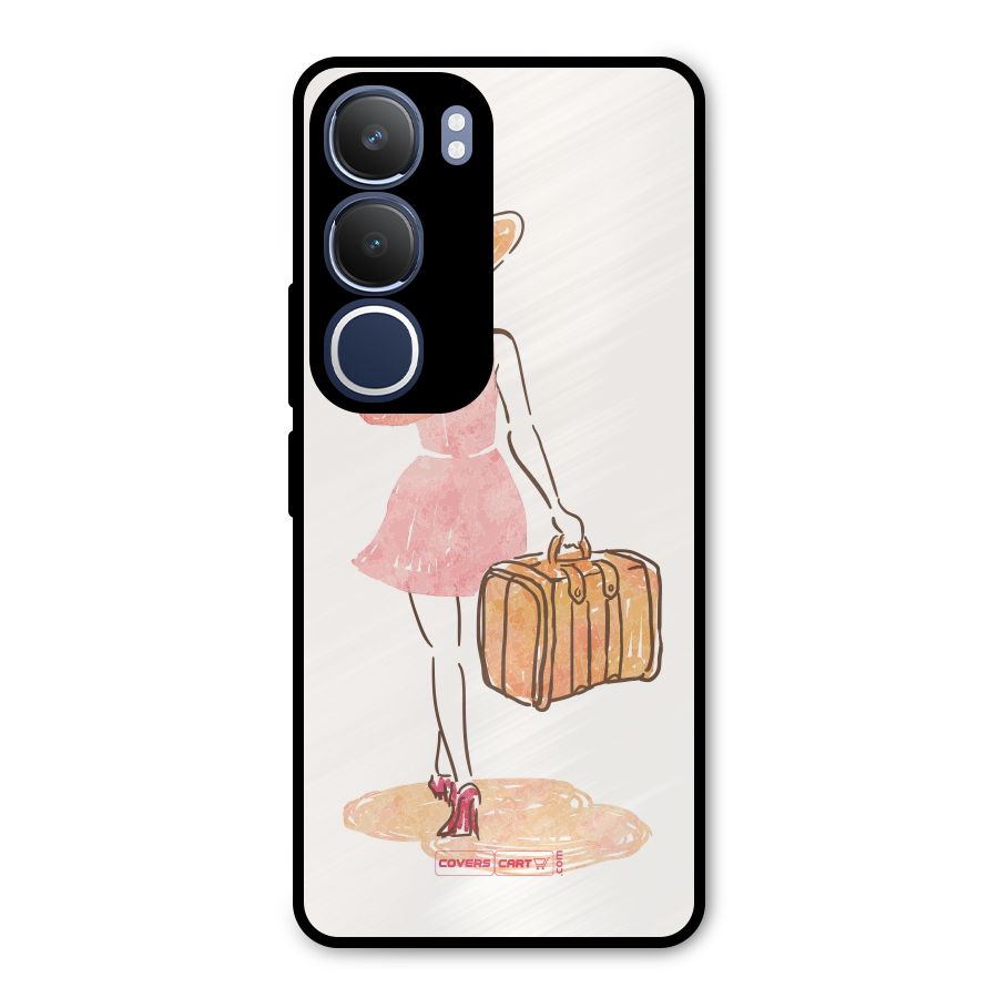 Travel Girl Metal Back Case for Vivo Y29