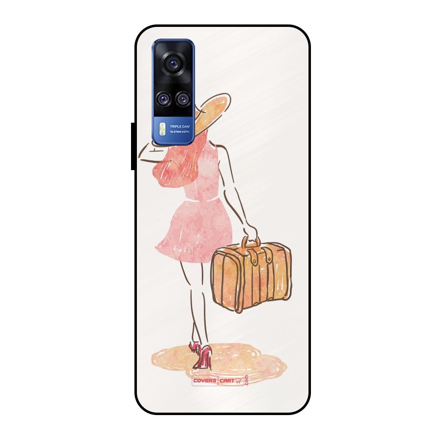 Travel Girl Metal Back Case for Vivo Y51