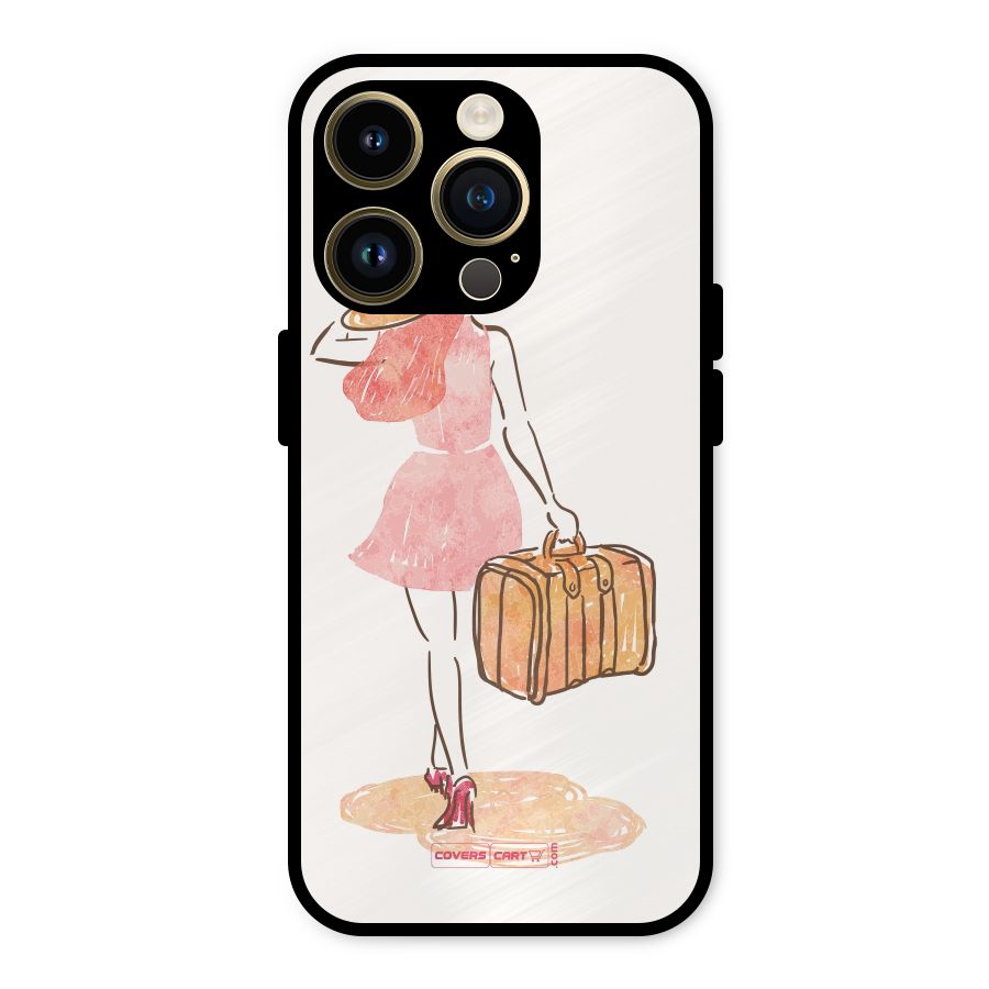 Travel Girl Metal Back Case for iPhone 14 Pro