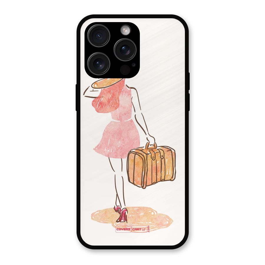 Travel Girl Metal Back Case for iPhone 15 Pro Max