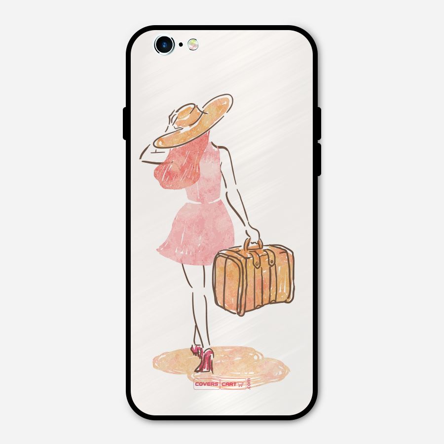 Travel Girl Metal Back Case for iPhone 6 6s