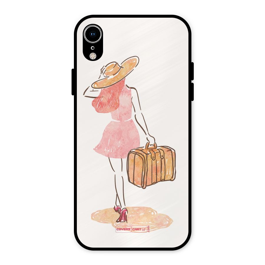 Travel Girl Metal Back Case for iPhone XR
