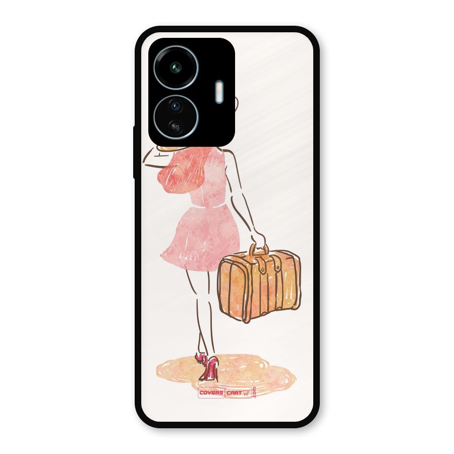 Travel Girl Metal Back Case for vivo iQOO Z6 Lite 5G