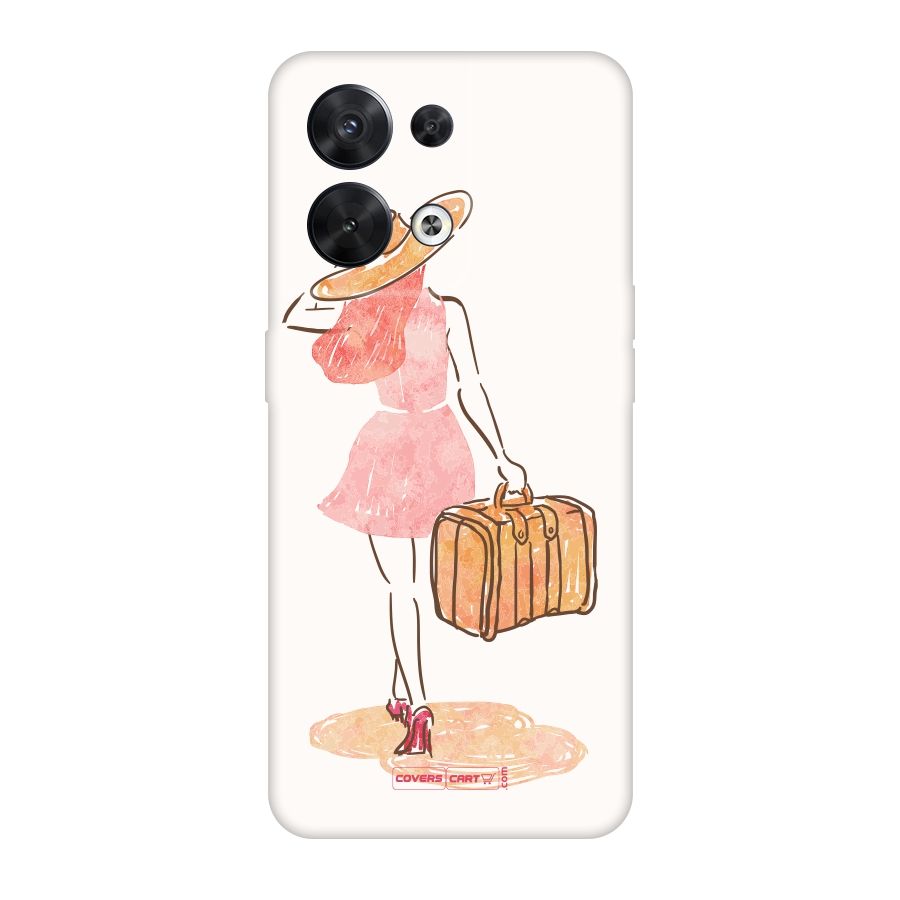 Travel Girl Original Polycarbonate Back Case for Oppo Reno8 5G