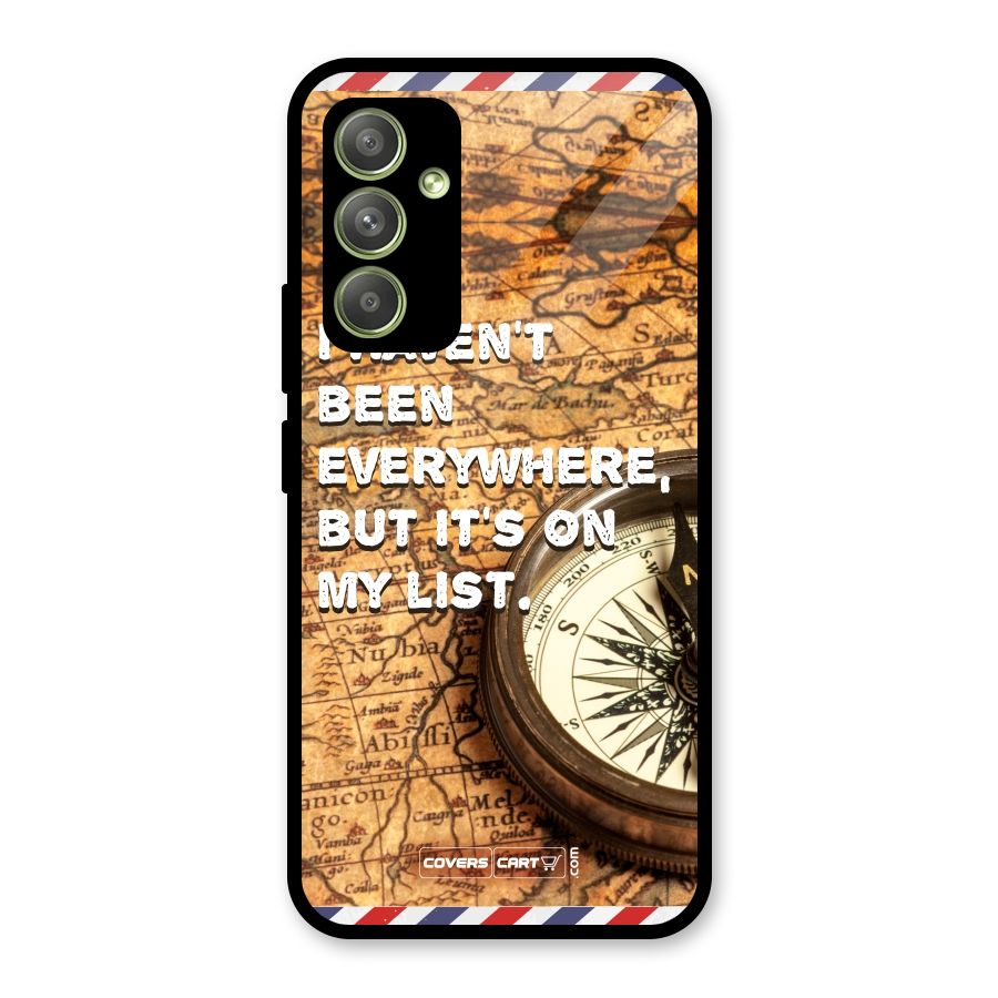 Travel Map Glass Back Case for Galaxy A54
