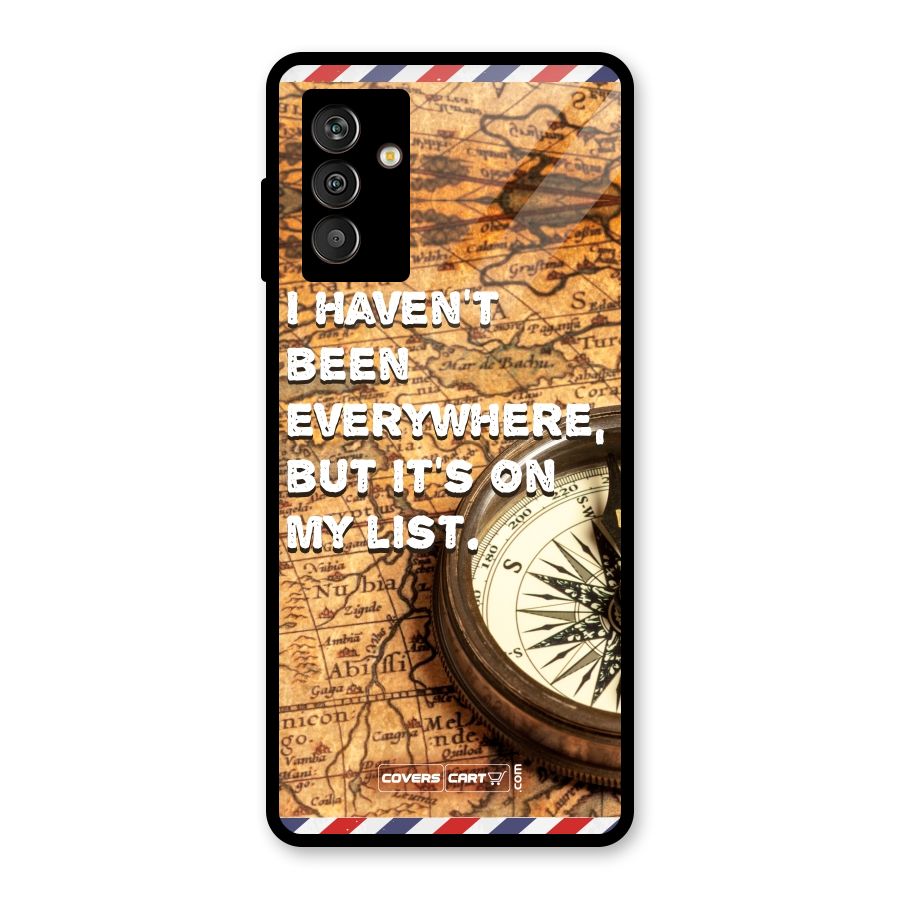 Travel Map Glass Back Case for Galaxy M13