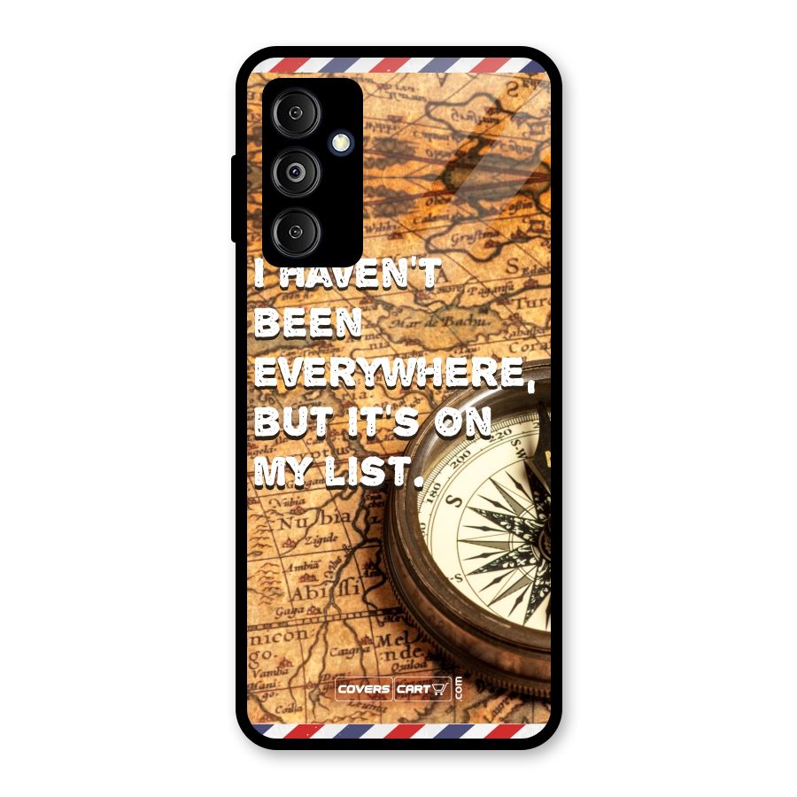 Travel Map Glass Back Case for Galaxy M14 5G