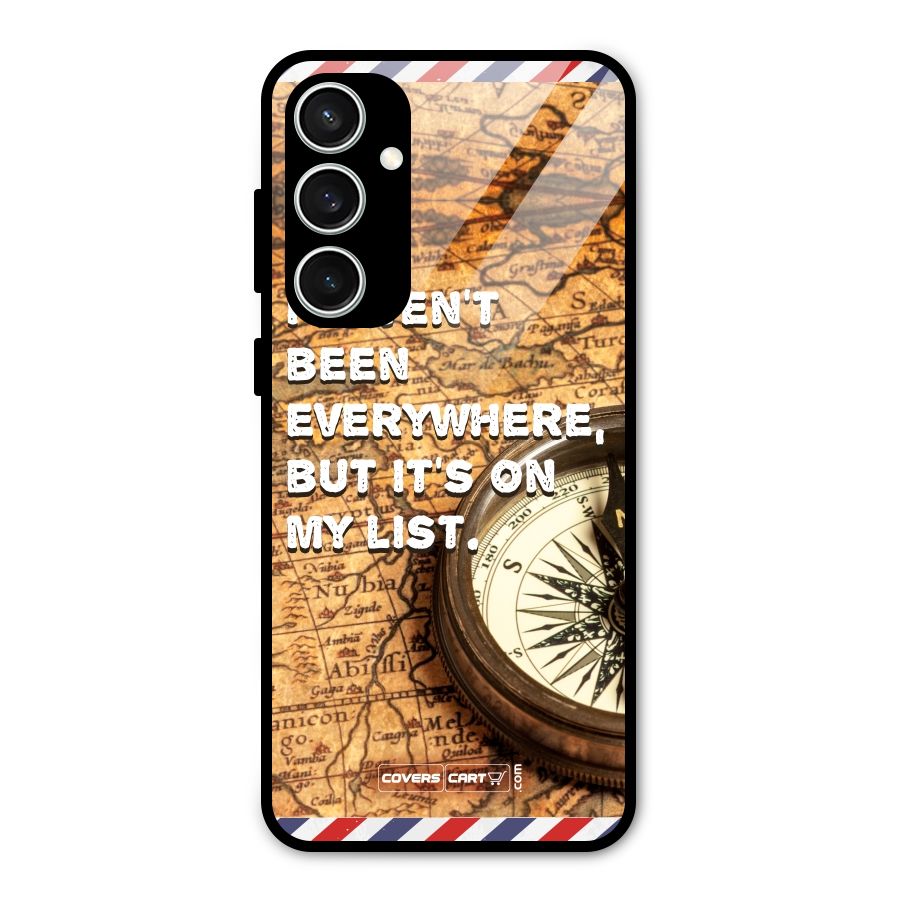 Travel Map Glass Back Case for Galaxy S23 FE