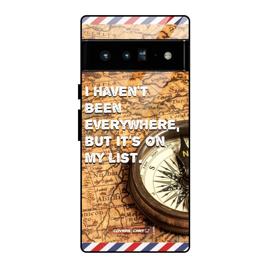 Travel Map Glass Back Case for Google Pixel 6 Pro