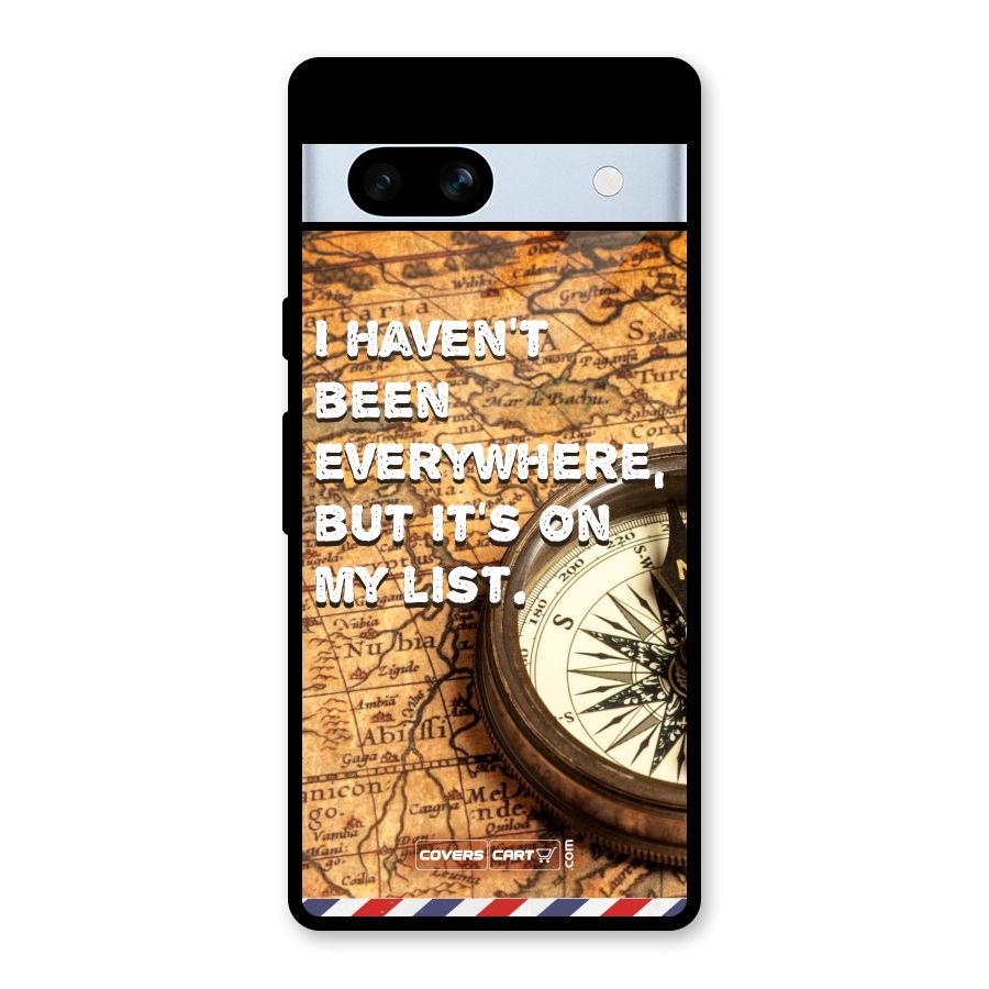 Travel Map Glass Back Case for Google Pixel 7a