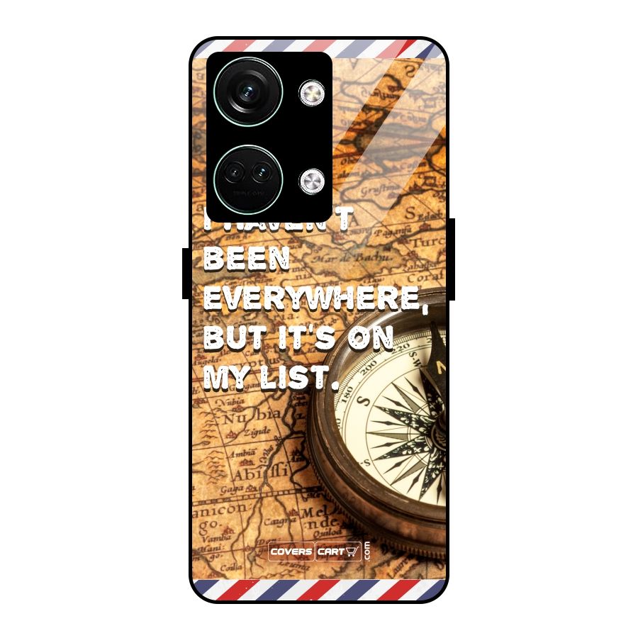 Travel Map Glass Back Case for Oneplus Nord 3
