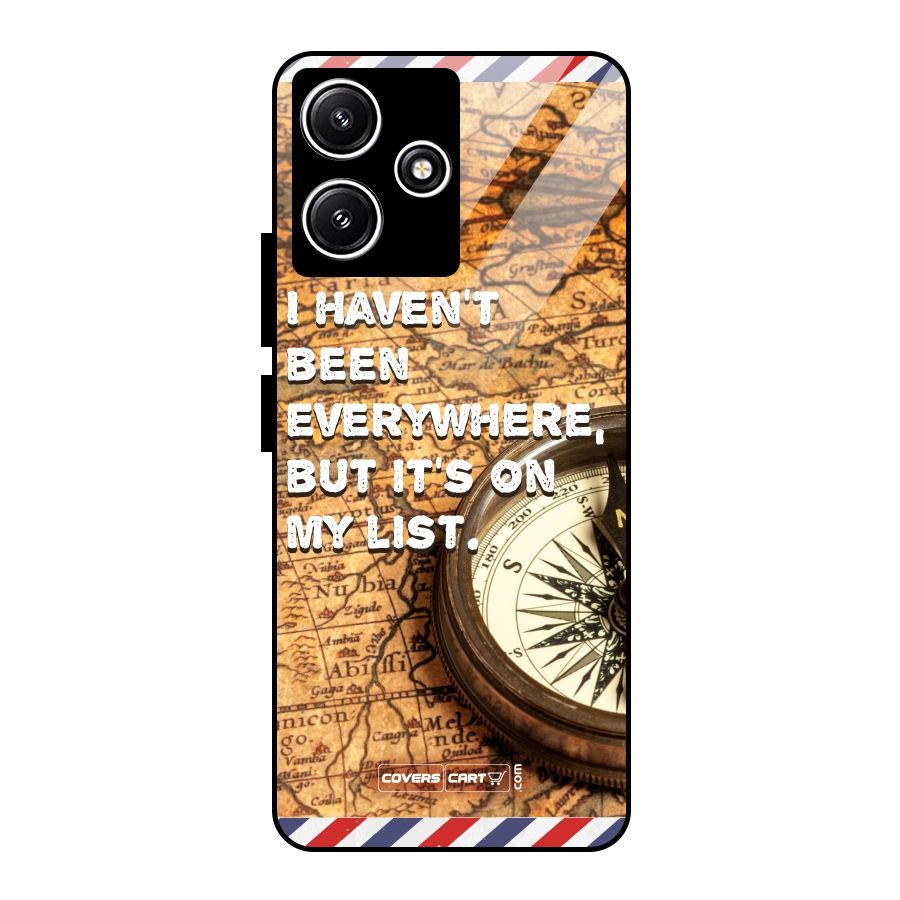 Travel Map Glass Back Case for Poco M6 Pro