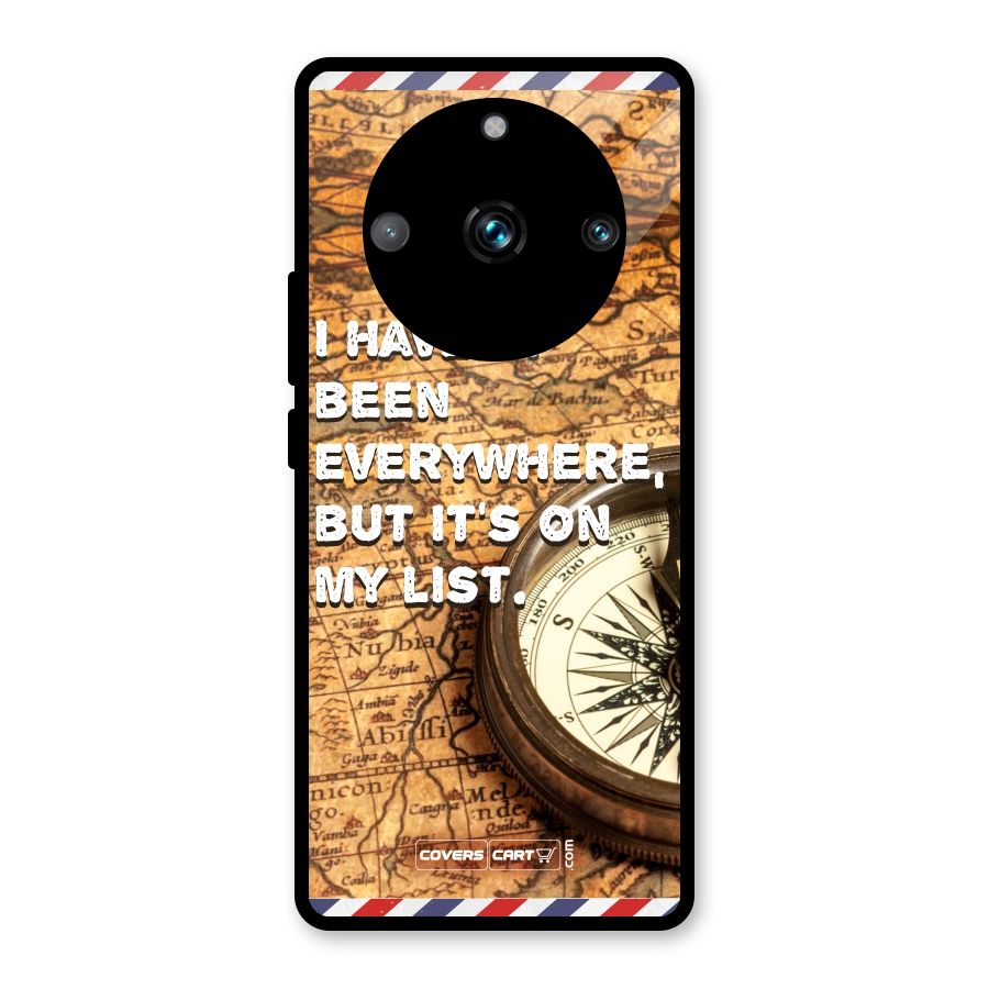Travel Map Glass Back Case for Realme 11 Pro Plus