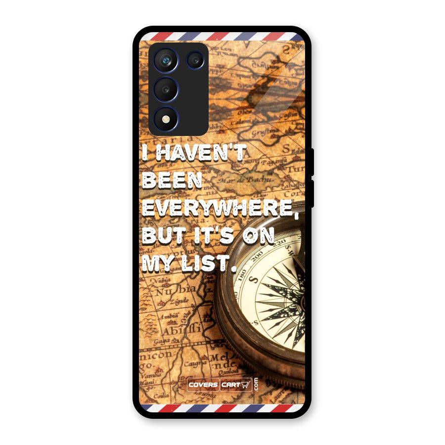Travel Map Glass Back Case for Realme 9 5G Speed
