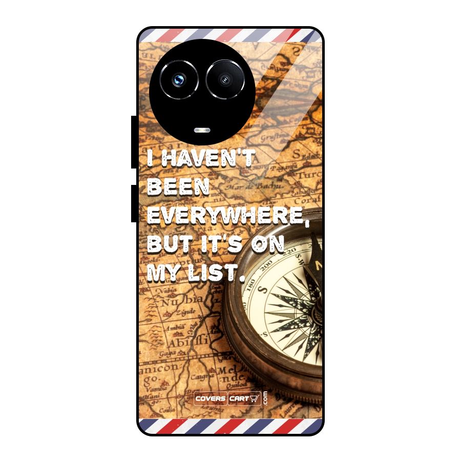 Travel Map Glass Back Case for Realme Narzo 60X