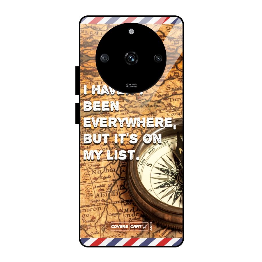 Travel Map Glass Back Case for Realme Narzo 60 5G