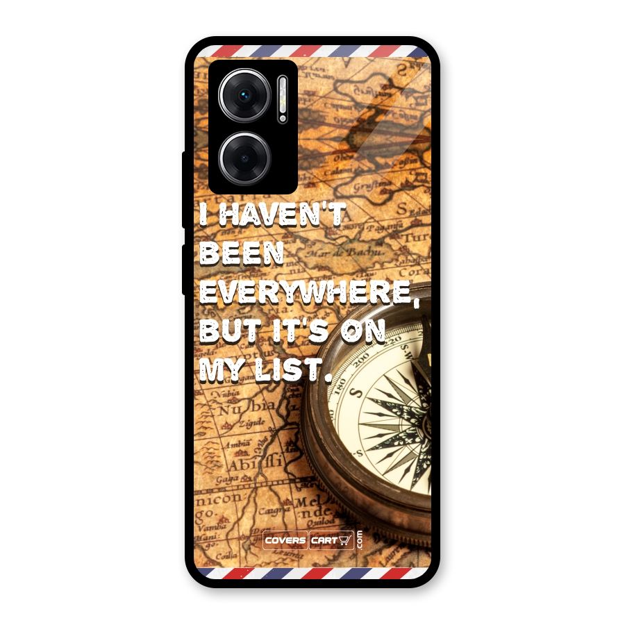 Travel Map Glass Back Case for Redmi 11 Prime 5G
