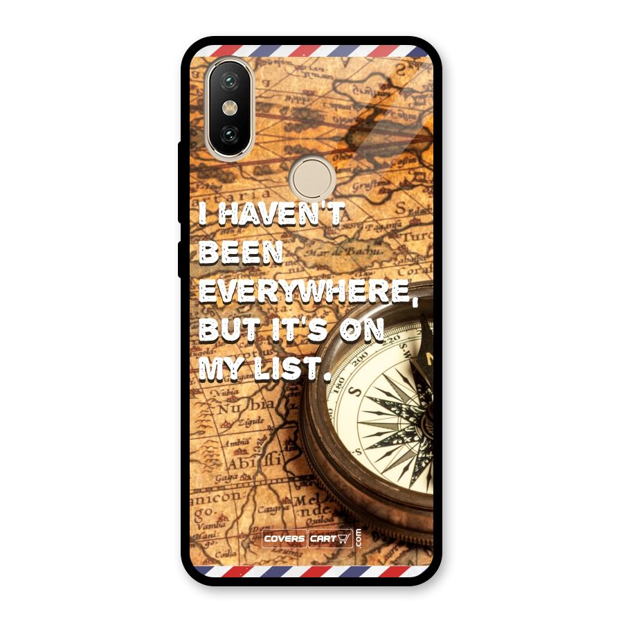 Travel Map Glass Back Case for Redmi A2
